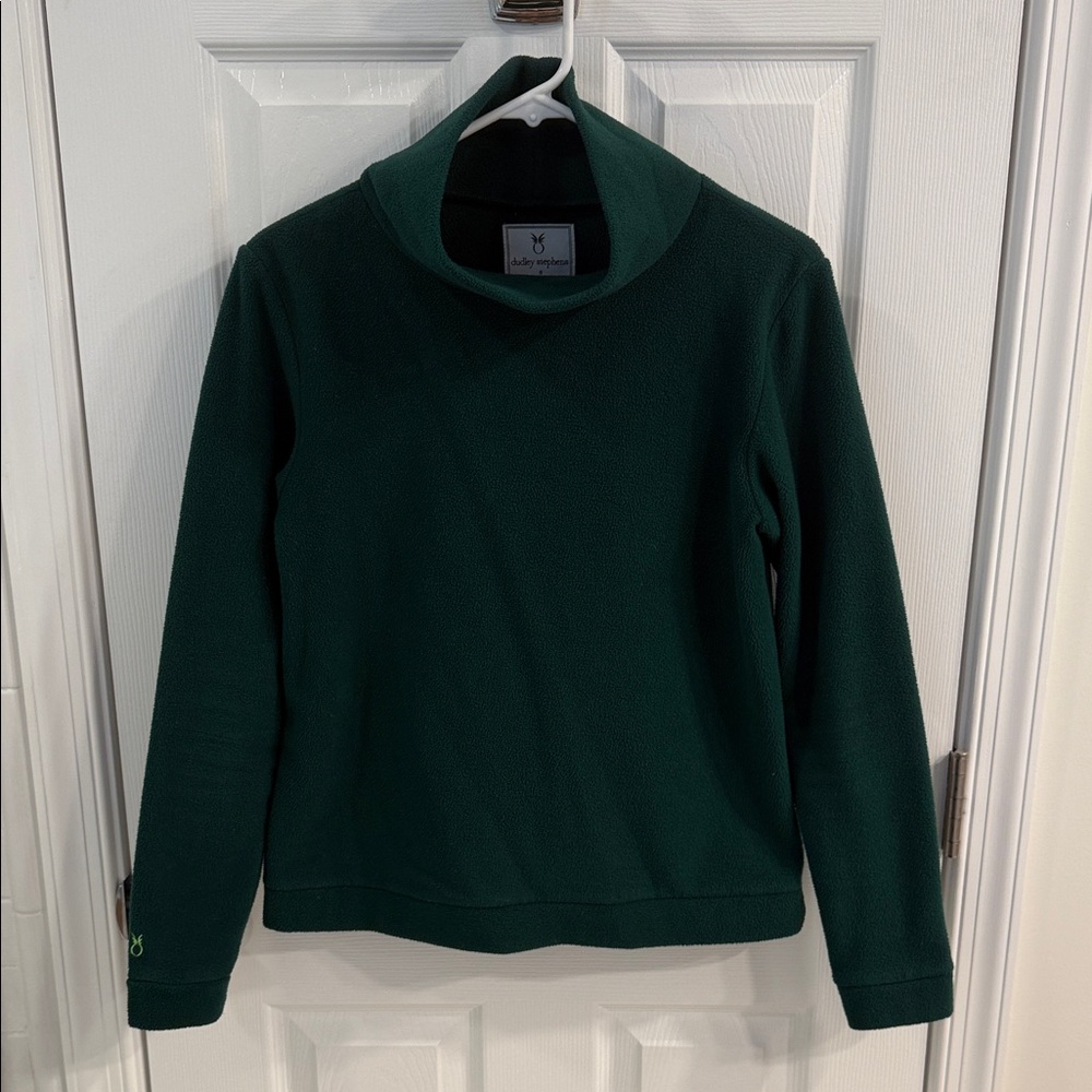 Dudley Stephens Park Slope Dark Green Vello Fleece Women's Sweater